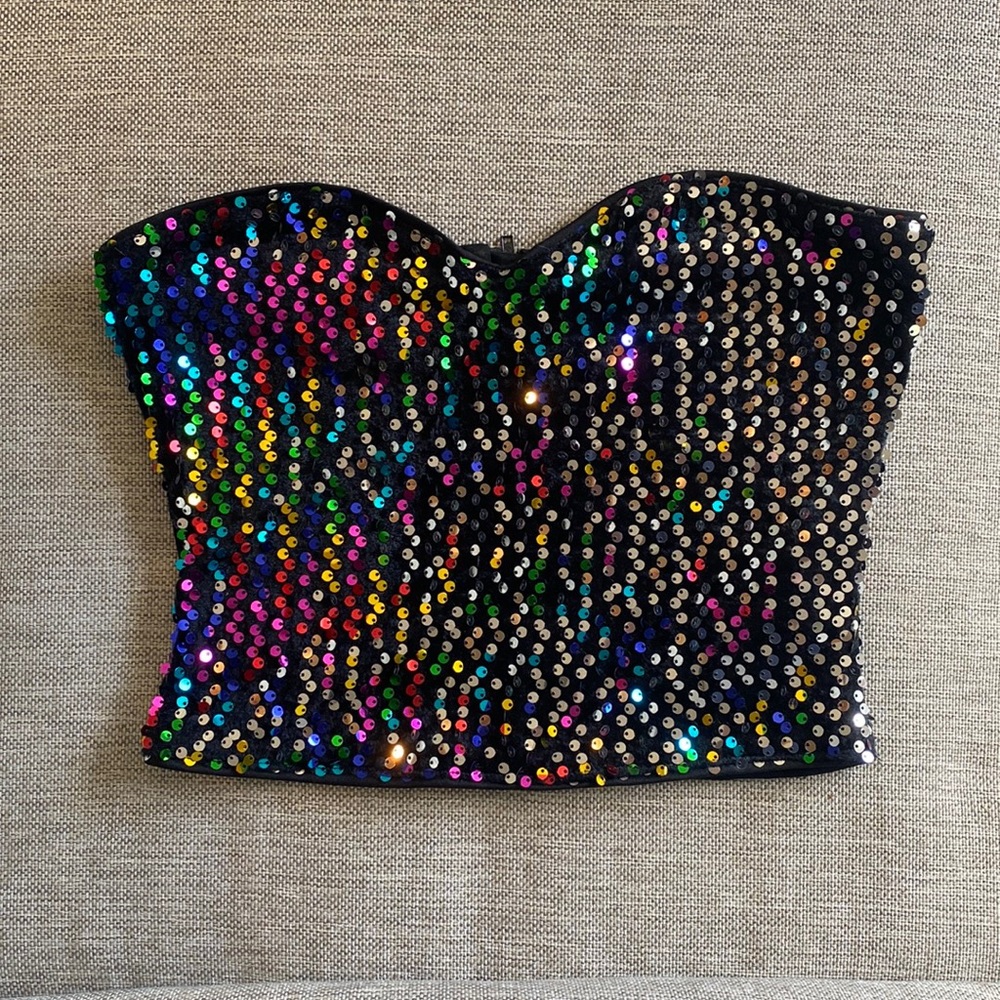 Sequin tube top